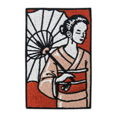 Roter japanische Frau mit Schirm Patch