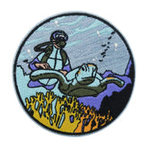 Blauer Schildkröten Taucher Patch