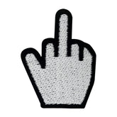 Weißer Mittelfinger Maus Cursor Patch