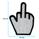 Mittelfinger Cursor Patch mit der Maße: 4,6 x 3,4 cm