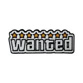 Wanted Patch | Retro Gamer Aufnäher | Old School Sterne GTA Bügelpatch