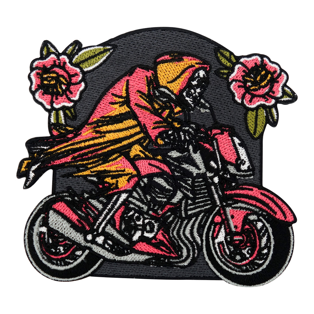 Schwarz-roter Geister Biker Patch