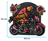 Geister Biker Patch mit der Maße: 10,1 x 10,6 cm