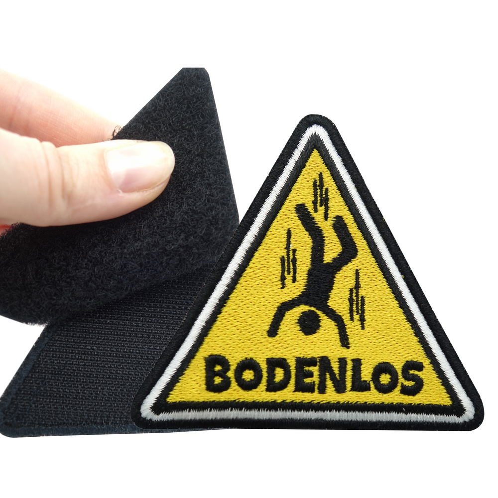 Bodenlos Klettpatch von vorne und hinten plus extra Klettfläche