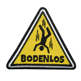 Gelber Bodenlos Warndreieck Klett Patch