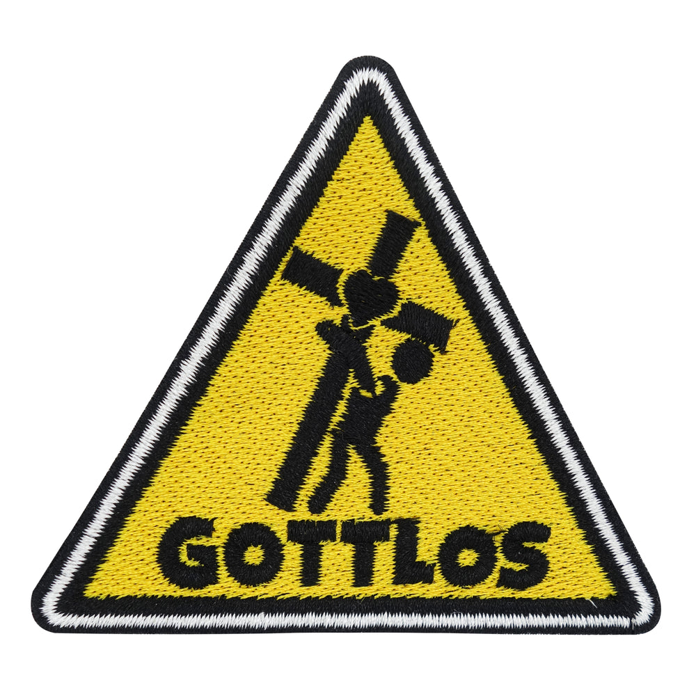 Gelber Gottlos Dreieck Patch