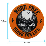 Biker For Life Patch mit der Maße: 7,9 x 7,9 cm