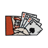 Player Girl Patch | Playing Card Ace Four of a Kind Patch | Gambling DIY