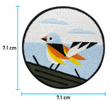 Vogel Patch mit der Maße: 7,1 x 7,1 cm