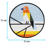 Vogel Patch mit der Maße: 7,1 x 7,1 cm
