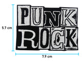 Punk Rock Patch mit der Maße: 5,7 x 7,9 cm