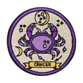 Beige-violetter Krebs Sternzeichen Patch
