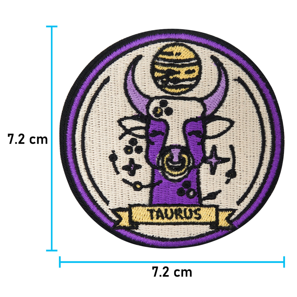 Stier Sternzeichen Patch mit der Maße: 7,2 x 7,2 cm