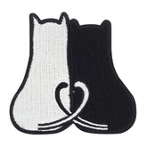 Schwarz-weißer Yin und Yang Katzen Patch
