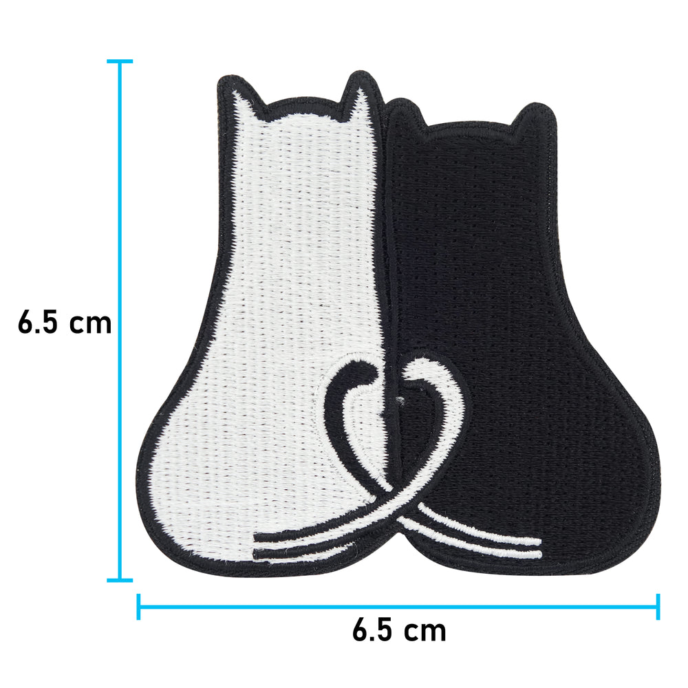 Katzen Patch mit der Maße: 6,5 x 6,5 cm
