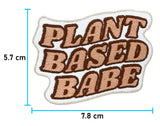 Plant Based Babe | Vegan Patches, Veggie Aufbügler, Rosa Flicken, Gemüse & Obst Aufnäher, Finally Home Patch zum Aufbügeln