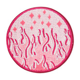 Rosa Flammen Patch