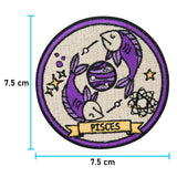 Sternzeichen Patch mit der Maße: 7,5 x 7,5 cm