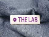The Lab Patch auf blauer Jeans