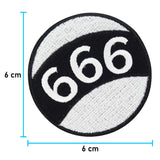 666 Billard Kugel Patch mit der Maße: 6 x 6 cm