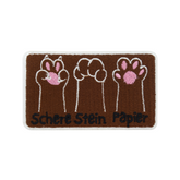 Schere, Stein, Papier Katzen Patch | Pfoten, Paw Flicken | Kater DIY