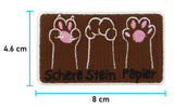Pfoten Patch mit der Maße: 4,6 x 8 cm
