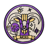 Beige-violetter Widder Sternzeichen Patch