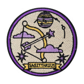Beige-violetter Sagittarius Sternzeichen Patch