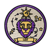 Beige-violetter Löwe Sternzeichen Patch