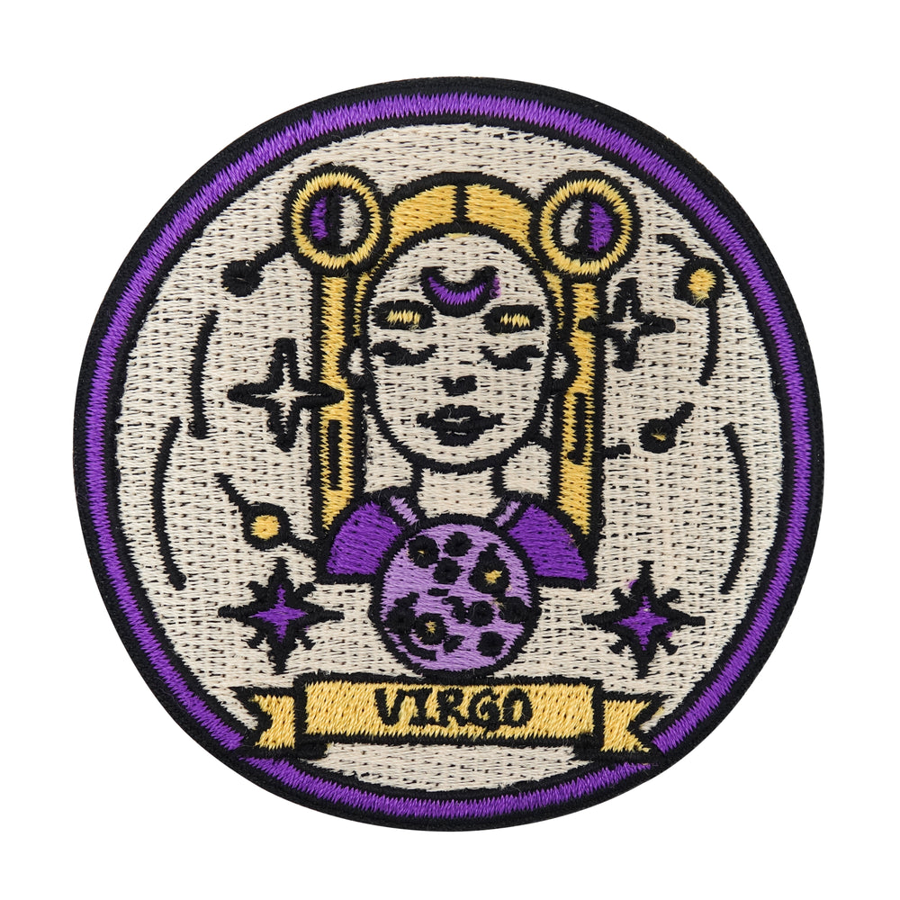 Beige-violetter Jungfrau Sternzeichen Patch