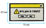 Are you a robot? Patch mit der Maße: 3,7 x 7,1 cm