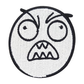 Weißer Grimasse Meme Patch