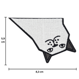 Funny Cat Patch mit der Maße: 5,9 x 8,3 cm