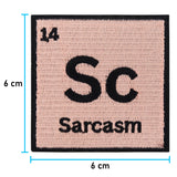 Sarcasm Patch mit der Maße: 6 x 6 cm