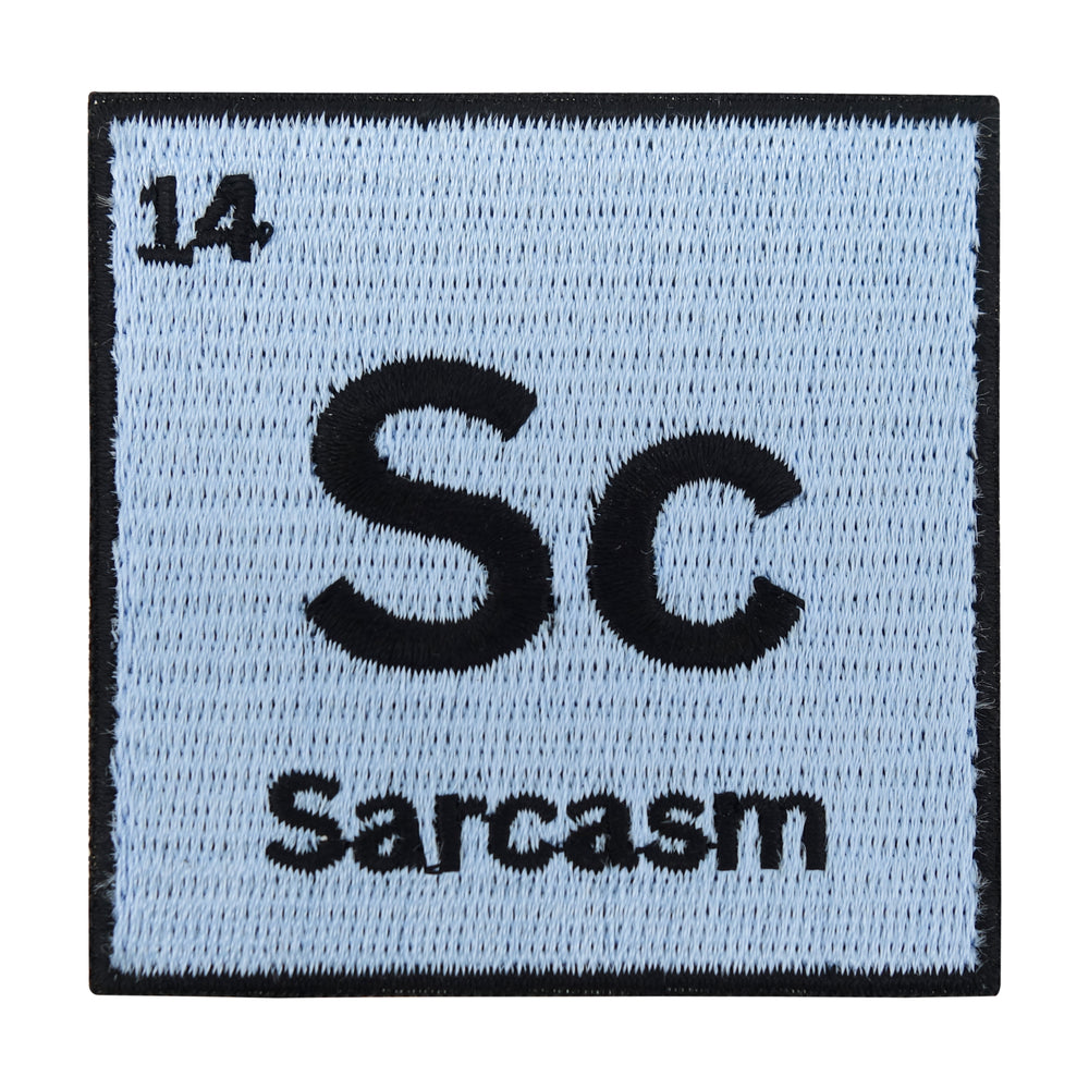 Blauer Sarcasm Elementsymbol Patch