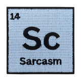 Blauer Sarcasm Elementsymbol Patch