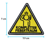 Warndreieck Kompletter Fiebertraum Patch mit der Maße: 7 x 7,9 cm