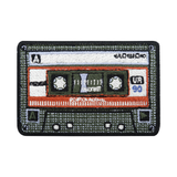 Klett Patch - Rote 80er Kassette | Retro Klett Patches, Vintage Aufnäher, Old School Klettpatches, Badge, Rock Musik Klettpatch, Finally Home