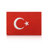 Türkei Flagge Patch mit Klett Rückseite | Turkey Flag Klettpatch DIY