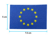 uropa Flagge Patch - Maße: 5 x 7,3 cm