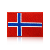 Norwegen Flagge Patch mit Klett Rückseite | Norway Flag DIY Klettpatch