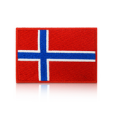 Norwegen Flagge Patch mit Klett Rückseite | Norway Flag DIY Klettpatch