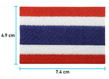 Thailand Flagge Patch mit der Maße: 4,9 x 7,4 cm