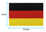 Deutschland Flaggen Patch mit der Maße: 5 x 7,5 cm