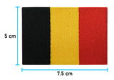 Belgische Flagge Patch mit der Maße: 5 x 7,5 cm