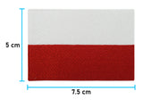 Polen Flagge Patch mit der Maße: 5 x 7,5 cm