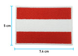 Österreich Klett Patch mit der Maße: 5 x 7,4 cm