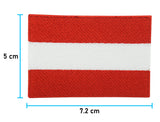 Österreich Flagge Patch, Maße: 5 x 7,2 cm