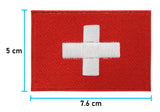 chweiz Flagge Patch, Maße: 5 x 7,6 cm