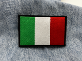 Italien Klettpatch auf blauer Jeans